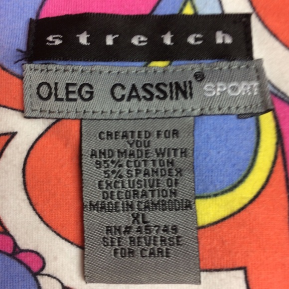 Oleg Cassini Sport paisley short sleeve Tee XL - Picture 2 of 4